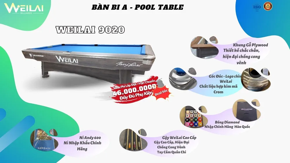 ban-bida-weilai-bao-gom-phu-kien bàn bida weilai bao gồm phụ kiện