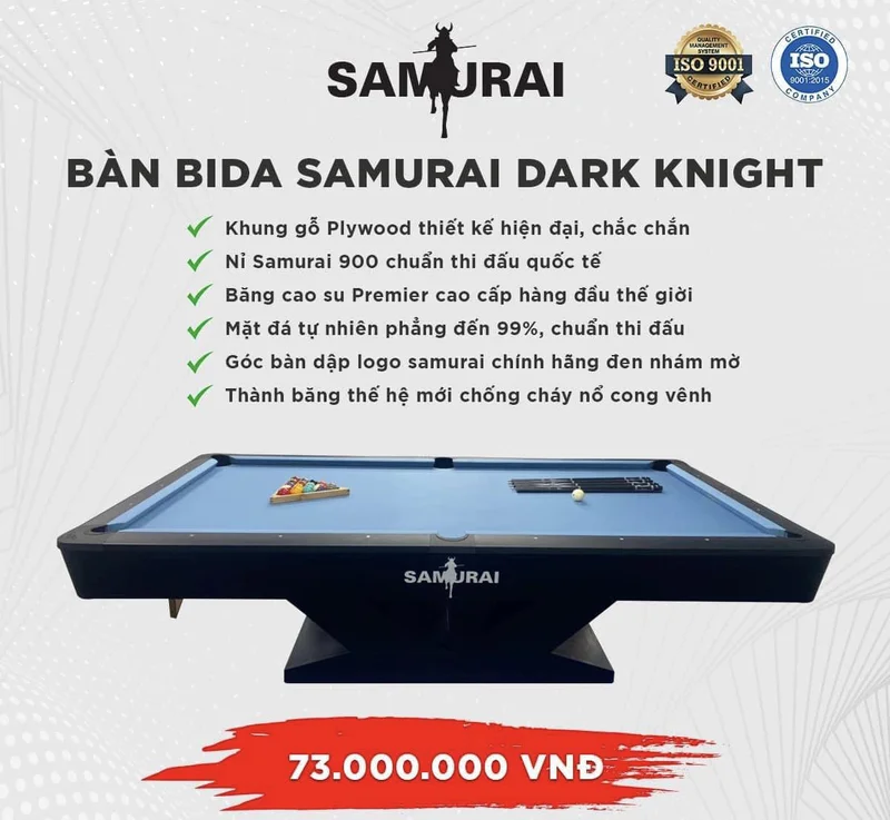 bàn bida sumurai dark knight